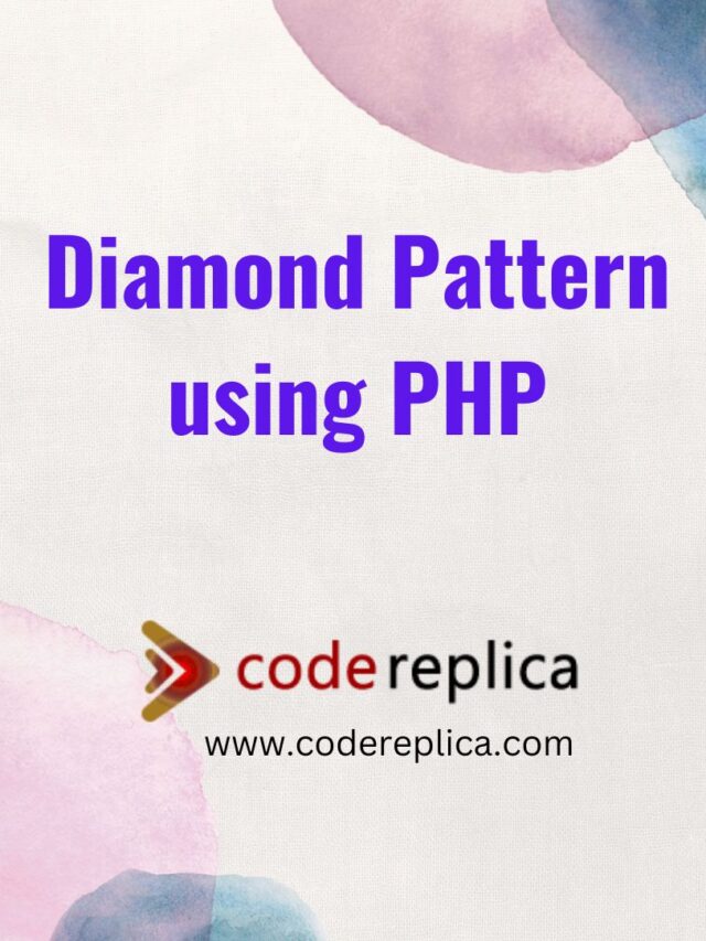 Print diamond pattern using PHP